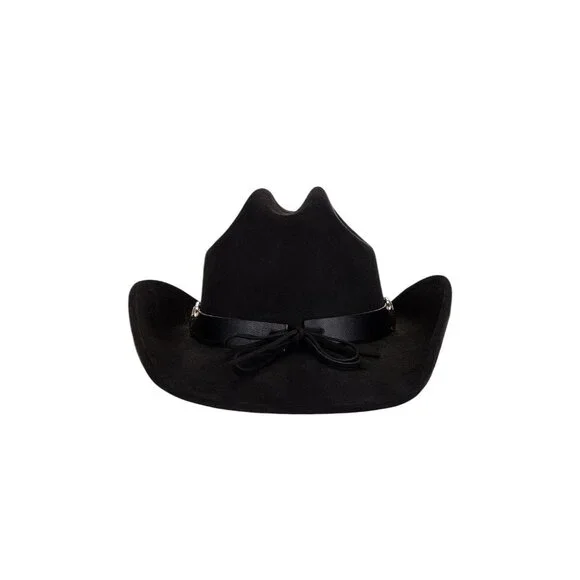 8 Other Reasons Gold Heart Cowboy Hat in Black One Size New Womens Western - Picture 3 of 9